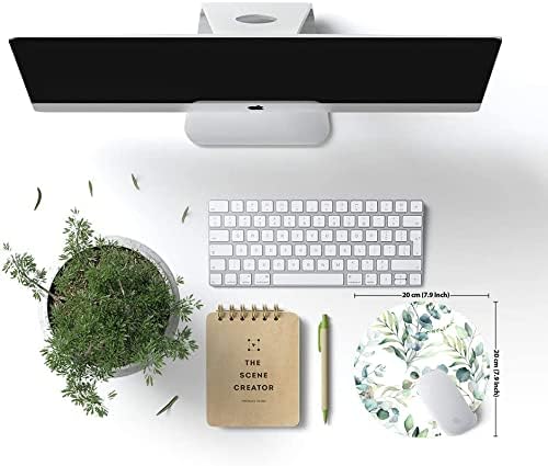 Mouse Pad, Cute Mousepad with Design, Round Grass Leaves Mat, Small Non-Slip - Image 6