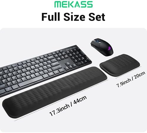 MEKASS Ergonomic Wrist Rest for Keyboard and Mouse, Soft Memory Foam Keyboard - Image 6