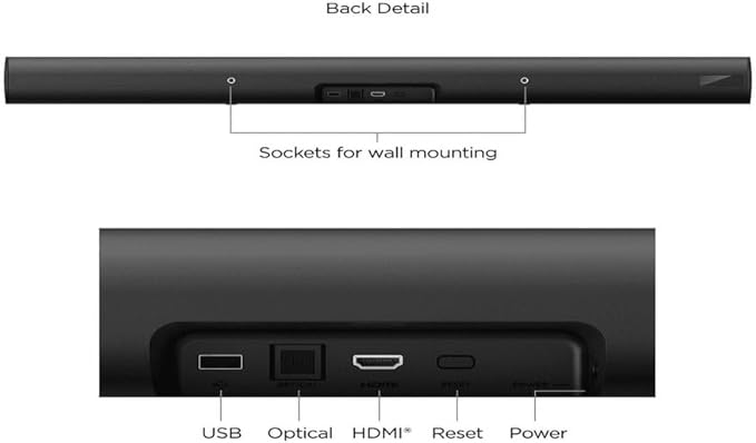 Roku onn Smart Soundbar with Built-in 4K Streaming Media Player - Image 3
