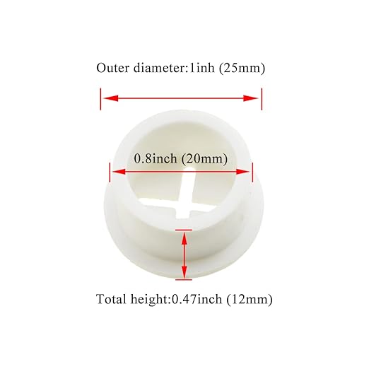 HAHIYO 4Pcs 0.8Inch/20mm White Flexible Rubber Desk Grommet Wire Grommet Cable - Image 2