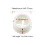 HAHIYO 4Pcs 0.8Inch/20mm White Flexible Rubber Desk Grommet Wire Grommet Cable - Image 2