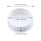 HAHIYO 2Pcs 2.4Inch/60mm White ABS Plastic Eight-petaled Desk Grommet Wire - Image 2