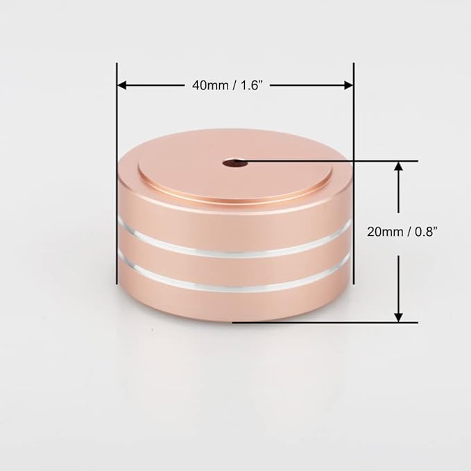 Audiocrast 4X HiFi Speaker Spikes Isolation Feet Pad, Aluminum 40x20mm - Image 8