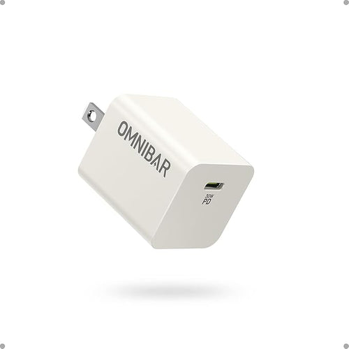 30W USB C Charger, GaN Fast Wall Charger Block, PD3.0 PPS USB-C Power Adapter by Omnibar