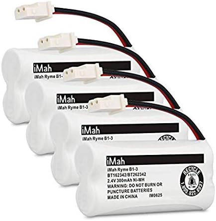 iMah BT162342/BT262342 2.4V 300mAh Ni-MH Cordless Phone Batteries Compatible by iMah