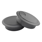 HAHIYO 2Pcs 3.15Inch/80mm Black ABS Plastic Sector-Shaped Desk Grommet Wire by HAHIYO