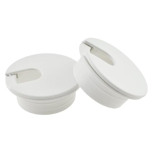 HAHIYO 2Pcs 1.38Inch/35mm White ABS Plastic U-Shaped Desk Grommet Wire Grommet by HAHIYO