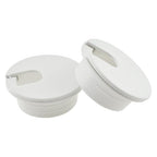 HAHIYO 2Pcs 1.38Inch/35mm White ABS Plastic U-Shaped Desk Grommet Wire Grommet by HAHIYO