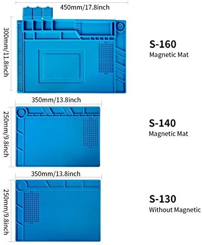 Kaisi S-160 Soldering Mat Insulation Silicone Magnetic Repair Work Station Mat - Image 9