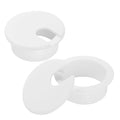 1-1/2" White Desk Grommet, JTemgle Plastic Cable Hole Cover Computer Table Cord by JTemgle
