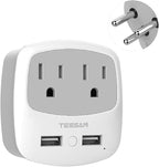 TESSAN Israel Power Adapter, Type H Travel Plug Adaptor by TESSAN