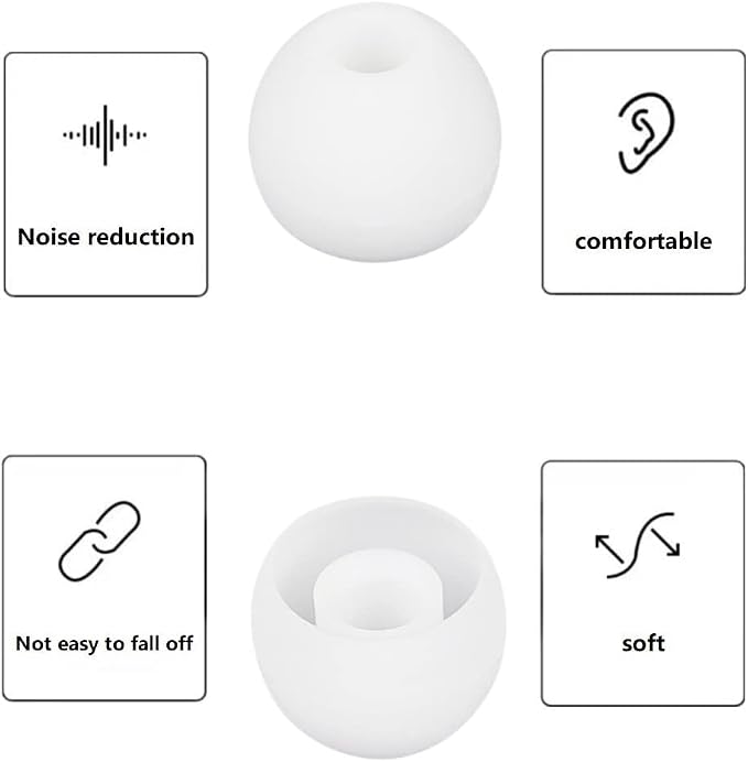 36 Pieces Large Earbud Tips Soft and Comfortable Silicone Earbud Tips Ear Bud - Image 5