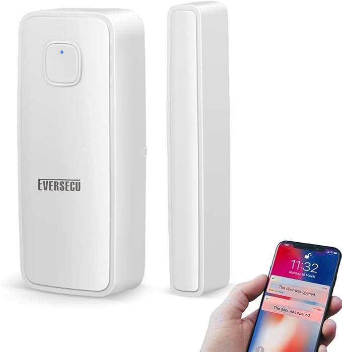 EVERSECU Tuya Smart WiFi Door Sensor Open / Close Detector App Notification by EVERSECU