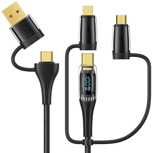 USB C to Multi Charging Cable, USAMS 100W 6.6FT 5A Type C to Type C Fast by USAMS