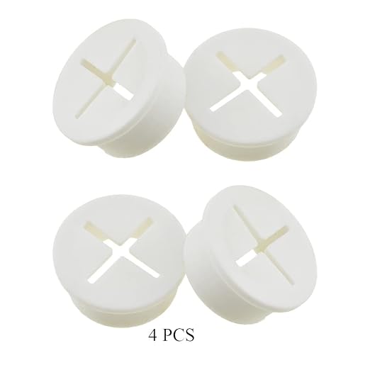 HAHIYO 4Pcs 1Inch/25mm White Flexible Rubber Desk Grommet Wire Grommet Cable - Image 6
