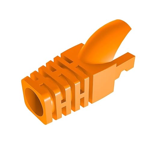 50 Pcs Cat5E Cat6 Strain Relief Boots, RJ45 Plug Connector Cover Modular by VIVOCH