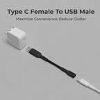 BLACK+DECKER USB C to USB Adapter, Type C Female to USBA Male OTG Cable USBA to - Image 2