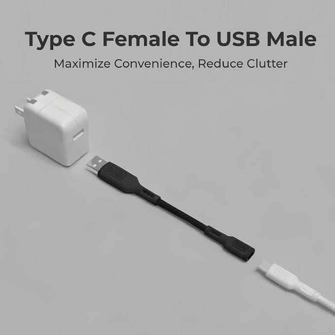 BLACK+DECKER USB C to USB Adapter, Type C Female to USBA Male OTG Cable USBA to - Image 2