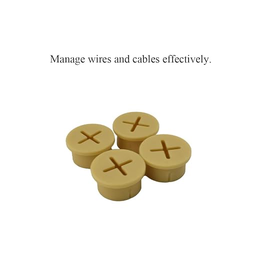 HAHIYO 4Pcs 0.8Inch/20mm Yellow Flexible Rubber Desk Grommet Wire Grommet Cable - Image 4