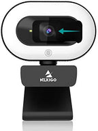 NexiGo StreamCam N930E with Software, 1080P Webcam with Ring Light and Privacy by NexiGo