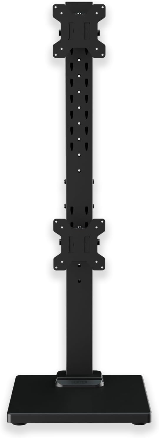 Suptek Dual Monitor Stand with Base Vertical Stack Screen Free-Standing Monitor - Image 7