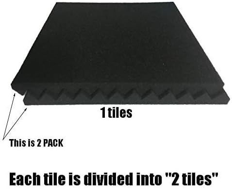 96 Pack Black/RED 12 "X 12 "X1" Acoustic Panels Studio Soundproofing Foam Wedge - Image 6