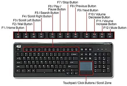 Adesso WKB-4400UB Wireless Desktop Touchpad Keyboard - Image 7