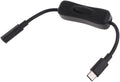USB-C Extension Cable with Inline On/Off Switch - 6ft Power Control by Zenarao