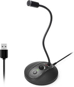 USB Computer Microphone with Mute Button, Plug&Play Condenser, PS4 Mic -360 by JOUNIVO