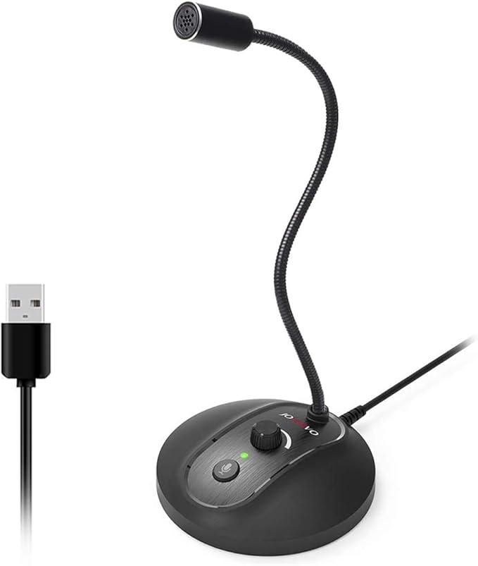 USB Computer Microphone with Mute Button, Plug&Play Condenser, PS4 Mic -360 by JOUNIVO