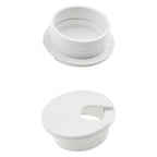 HAHIYO 2Pcs 1.38Inch/35mm White ABS Plastic U-Shaped Desk Grommet Wire Grommet - Image 5