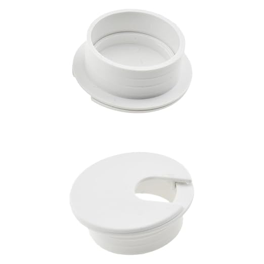 HAHIYO 2Pcs 1.38Inch/35mm White ABS Plastic U-Shaped Desk Grommet Wire Grommet - Image 5