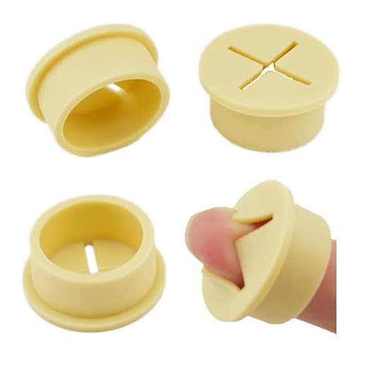 HAHIYO 4Pcs 1Inch/25mm Yellow Flexible Rubber Desk Grommet Wire Grommet Cable by HAHIYO