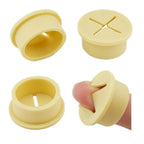HAHIYO 4Pcs 1Inch/25mm Yellow Flexible Rubber Desk Grommet Wire Grommet Cable by HAHIYO