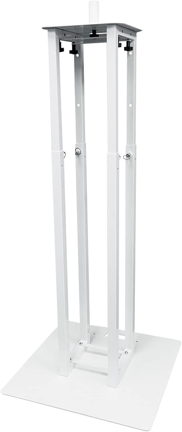 Rockville RTP33-TV Pro White Totem Stand 220 lbs DJ Speaker/Lighting/TV Mount - Image 6