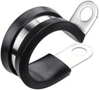 LOKMAN 20 Pack 3/8 Inch Stainless Steel Cable Clamp, Rubber Cushioned Insulated by LOKMAN