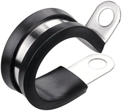 LOKMAN 20 Pack 3/4 Inch Stainless Steel Cable Clamp, Rubber Cushioned Insulated by LOKMAN
