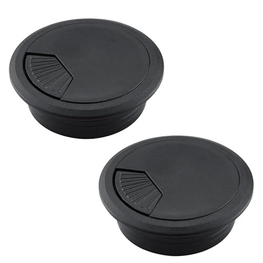 2 Pcs Desk Grommet 2" / 50 mm, Desk Cord Hole Cover, Cable Grommet ABS Plastic by EASYEAH