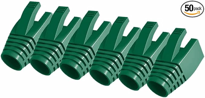 50 Pcs Cat7 Cat7A Cat8 Strain Relief Boot, RJ45 Plug Connector Cover Modular by VIVOCH