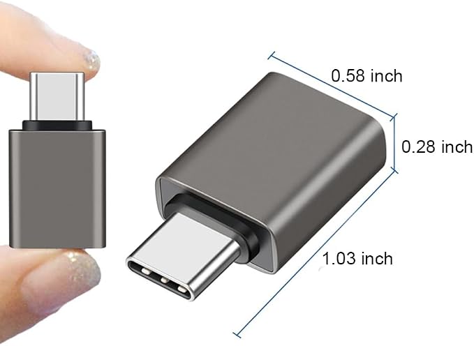USB C Male to USB A Female OTG Adapter, USB 3.2 GEN2 10Gbps High-Speed Data PD - Image 5