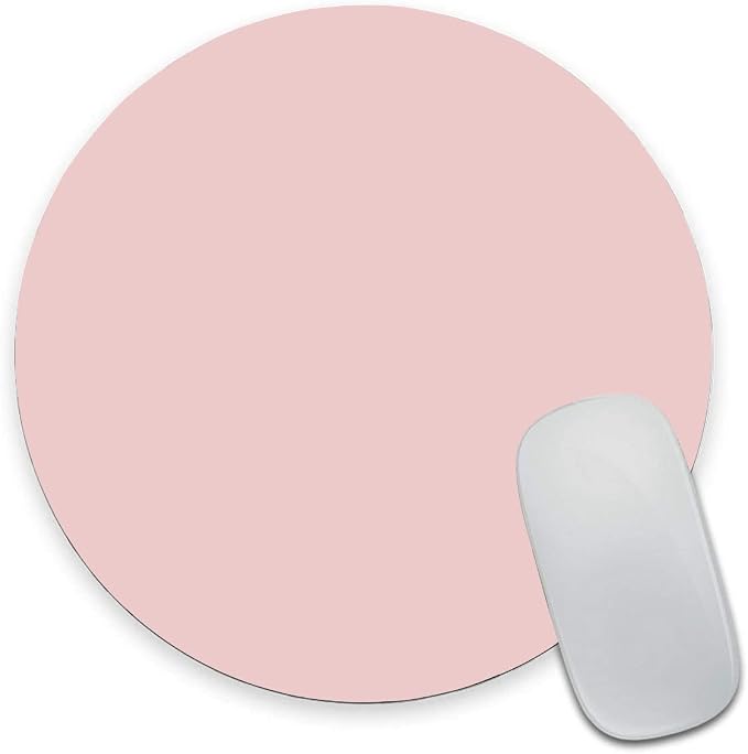 Mouse Pad Pink, Premium-Textured Small Round Pink Mousepad 7.9 x 7.9 Inch by Armanza