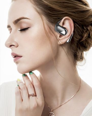 Open Ear Clip Wireless Earbuds Bone Conduction Headphones, Open Ear Design - Image 8