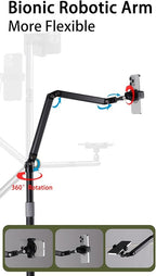 Phone Floor Stand for Recording Cell Phone Holder for Bed, Adjustable Tall Stand - Image 2