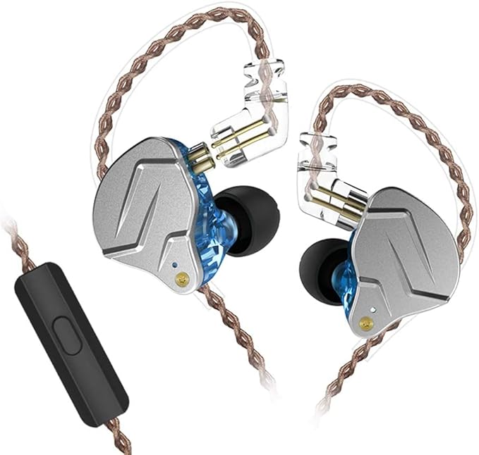 KZ ZSN Pro Wired Earphones in-Ear Headphones HiFi Stereo, 1BA+1DD Dual Driver by HHIFIHEAR