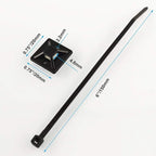 Strong Self Adhesive Wire Clips Cable Zip Tie Mounts 3/4" - Image 2