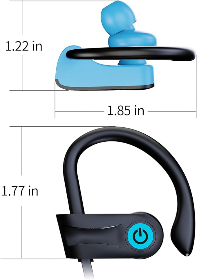 Boean Bluetooth Headphones, Stereo Bass IPX7 Waterproof Over Ear Earphones AI - Image 9