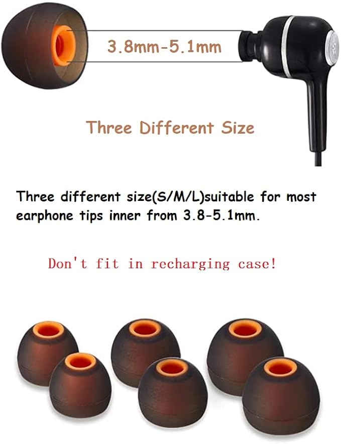 Earbuds Replacement Tips Silicone Earbud Tips Ear Gels Fit - Image 3
