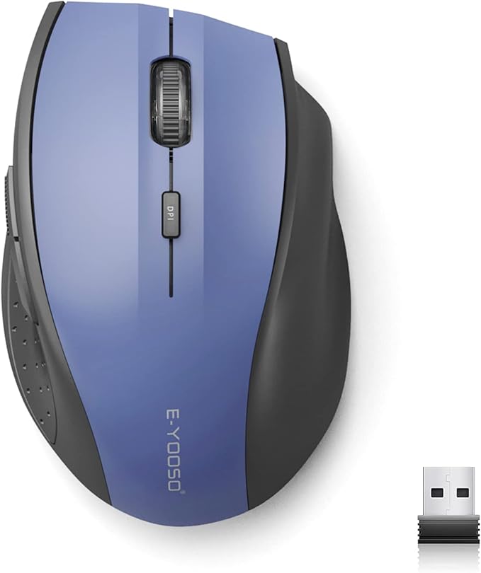 E-YOOSO Wireless Mouse for Laptop, Portable Optical Computer Mouse, 6 Buttons by E-YOOSO