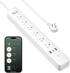 GHome Smart Power Strip 15A, 2.4G WiFi Smart plugs that work by GhomeSmart