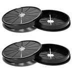 4PCS Cable Grommets, 3-1/8" Desk Hole Cover Petal Shaped Buckle Type Nylon Snap by EASYEAH